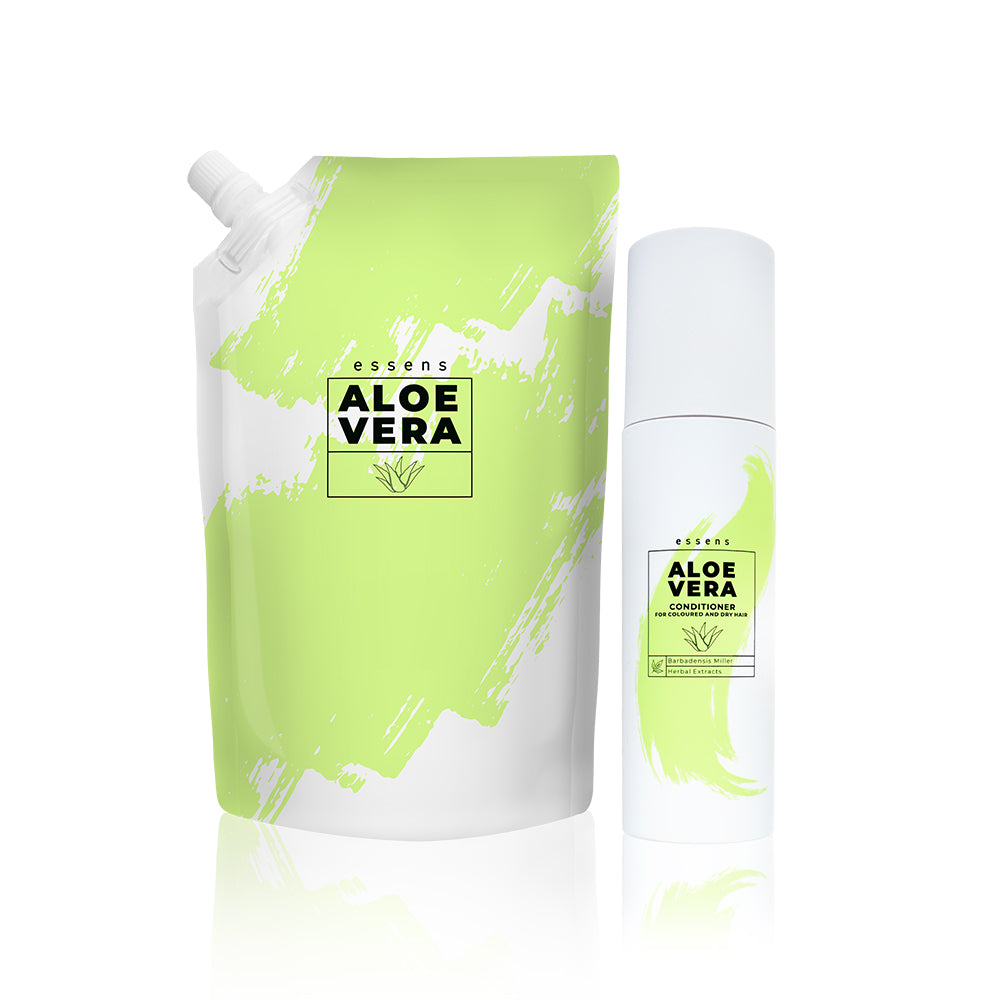 Aloe Vera Set - Conditioner for coloured and dry hair + Refill (200 ml + 500 ml)